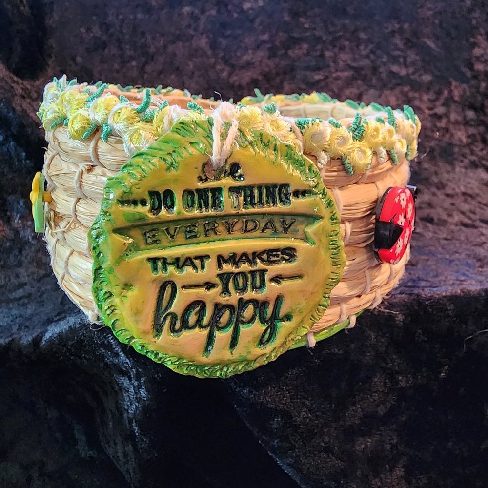 Handmade, one of a kind basket